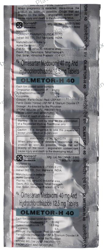 Olmetor H 40/12.5mg Tablet 10s