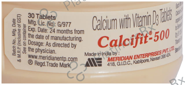 Calcifit 500mg Tablet 30s