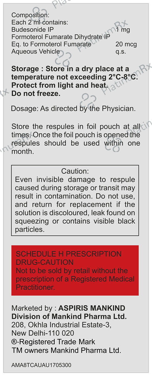 Combihale FB 1mg/20mcg Respules 5X2ml