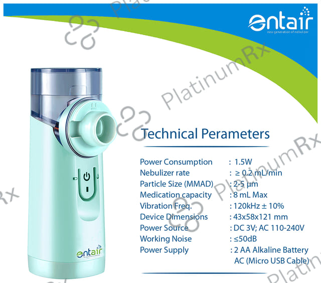 Entair YS 30 Portable Mesh Nebulizer Blue