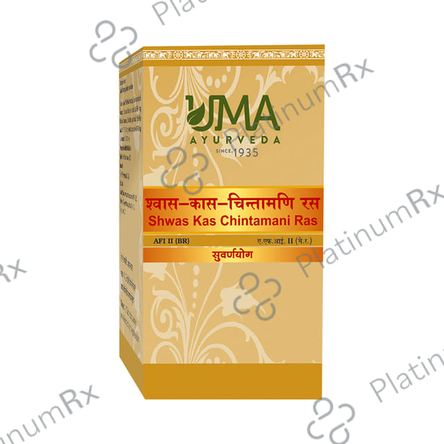 Uma Ayurveda Shwas Kas Chintamani Ras Tablet (with Gold)