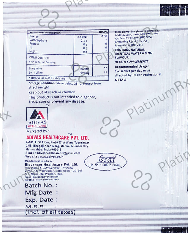Ediforce Sachet Sugar Free