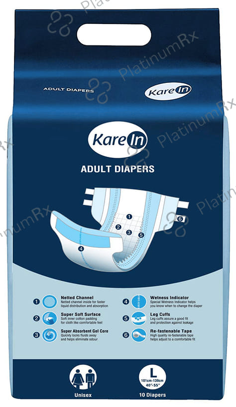Kare In Unisex Adult Diaper Large 10s