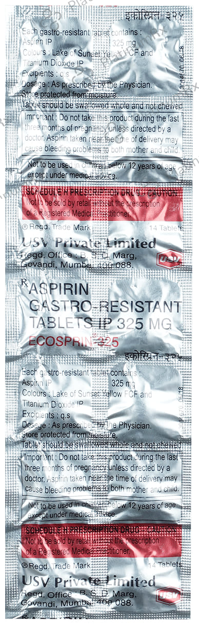 Ecosprin 325mg Tablet 14s