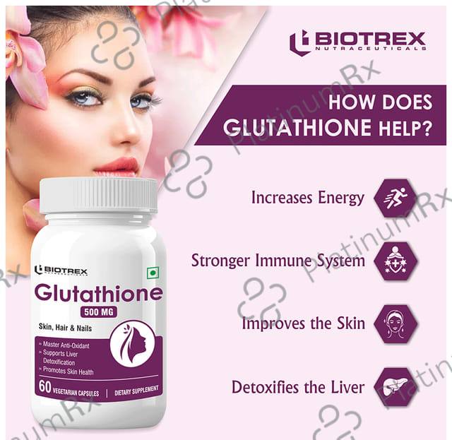 Biotrex Glutathione 500 mg Veg Capsule