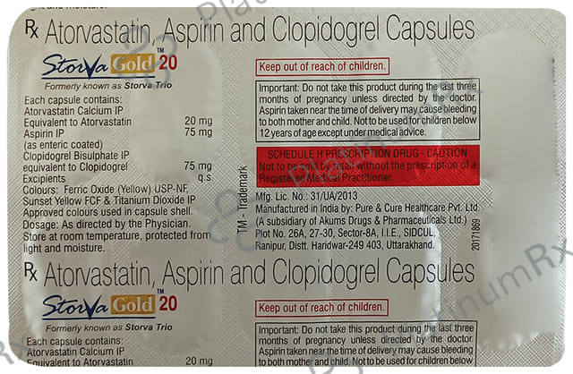 Storva Gold 20/75/75mg Capsule 10s