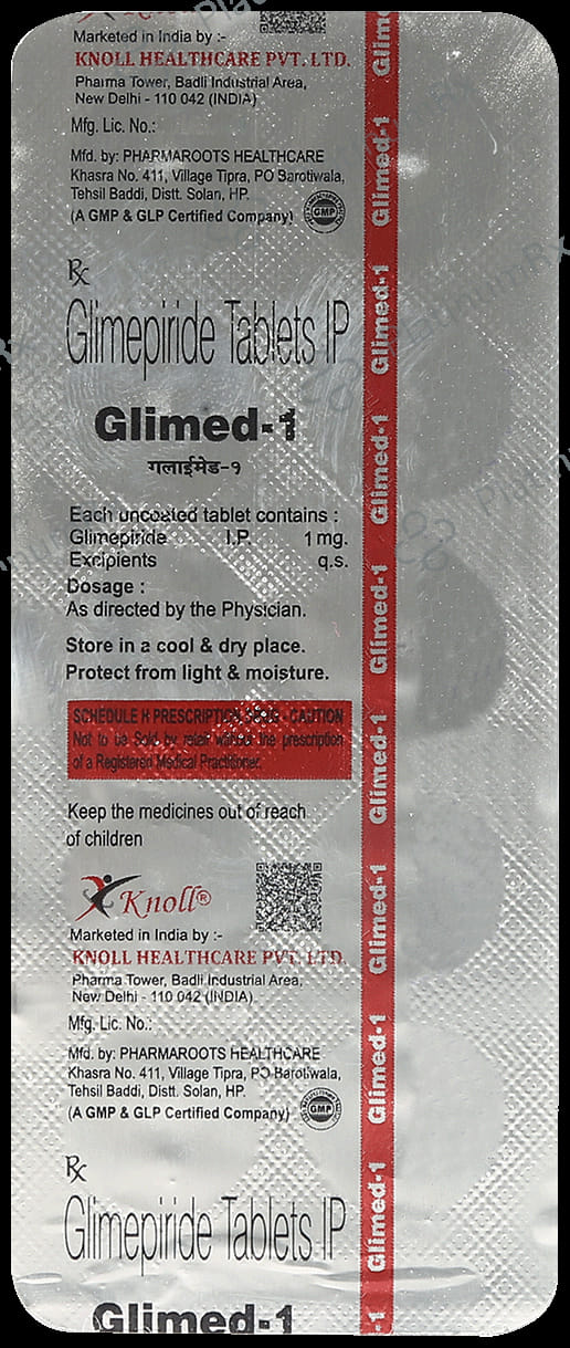 Glimed 1mg Tablet