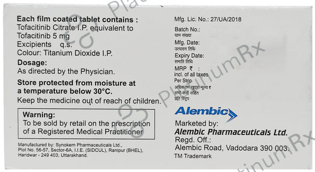 Tofastar 5mg Tablet 14s