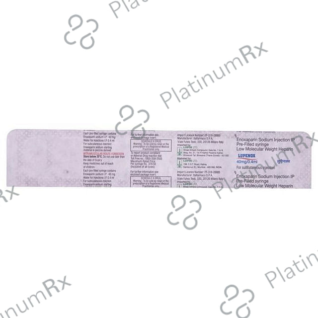 Lupenox 40mg Injection 1s
