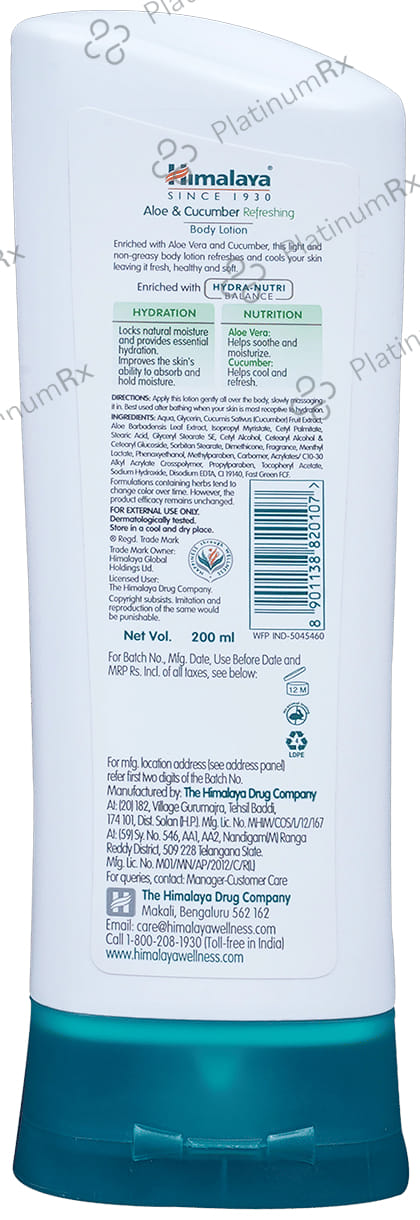 Himalaya Aloe & Cucumber Refreshing Body Lotion 200 ml