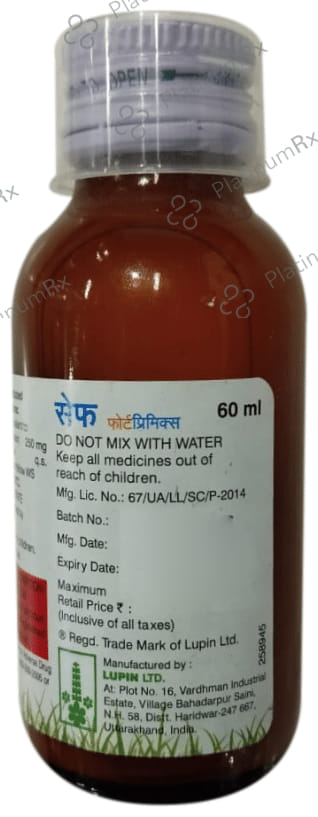 Ceff Forte 250mg Syrup 60ml