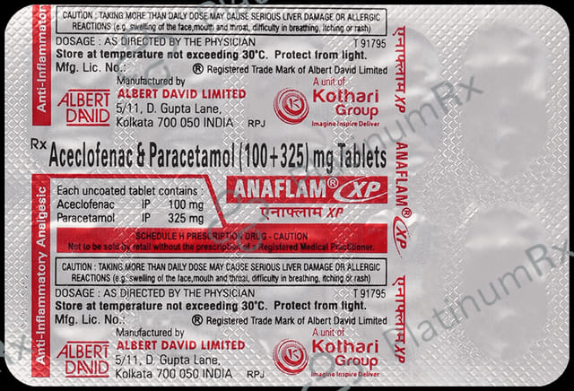 Anaflam XP 100/325mg Tablet 10s