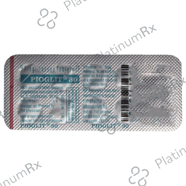Pioglit 30mg Tablet 10s