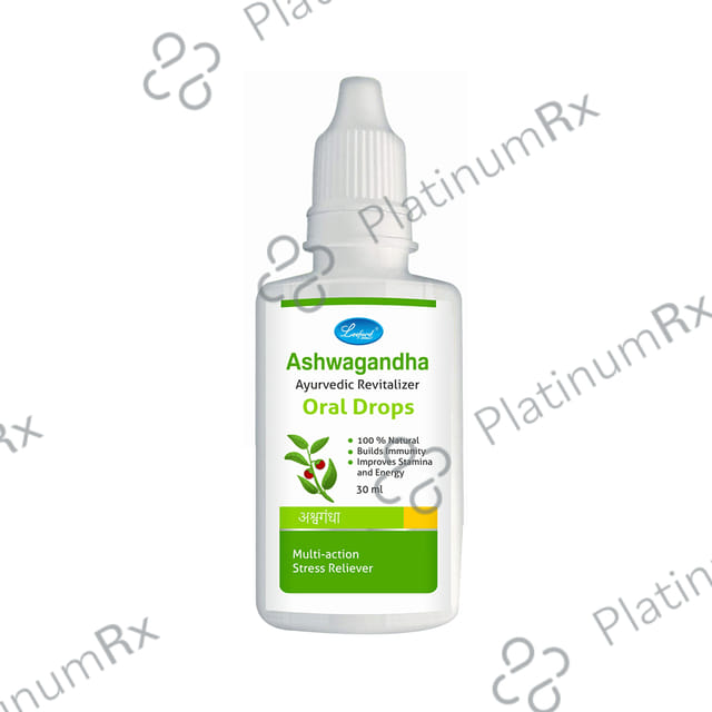 Leeford Ashwagandha Ayurvedic Revitalizer Oral Drops for Immunity, Stamina & Energy