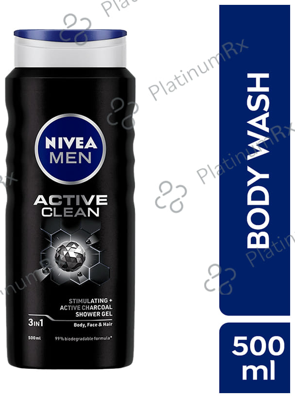 Nivea Men Shower Gel for Body, Skin & Hair - Active Clean 500 ml