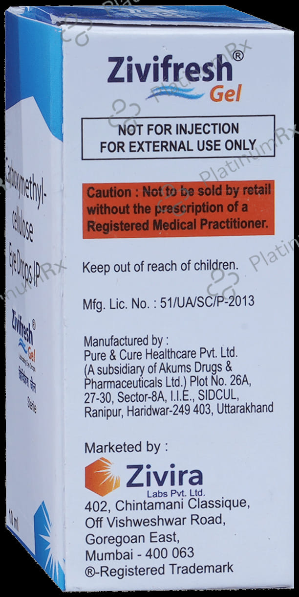 Zivifresh Gel Eye Drop 10ml