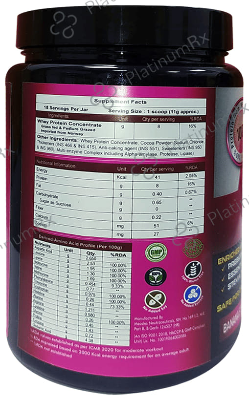 Core Pro Whey Protein Banana Strawberry Flavour Powder 200gm