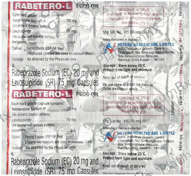 Rabetero L 75/20mg Capsule SR 15s