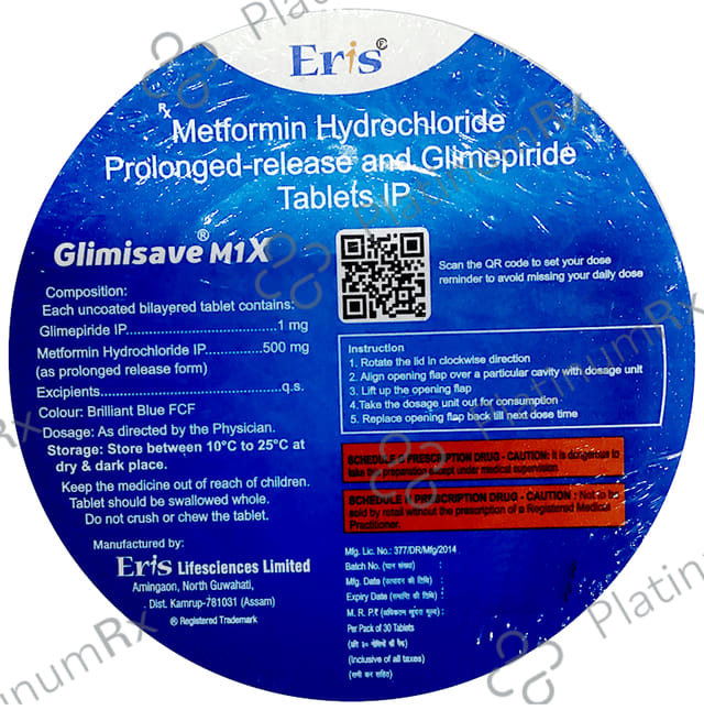 Glimisave M1X 1/500mg Tablet PR 30s