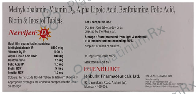 Nervijen D3 1500/100mcg Tablet 10s