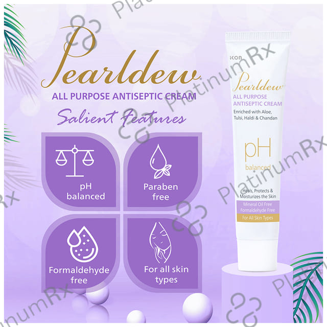 Pearldew pH Balanced All Purpose Antiseptic Cream (30gm Each) 4 Tubes
