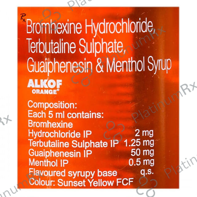 Alkof Orange Flavour Syrup 100ml