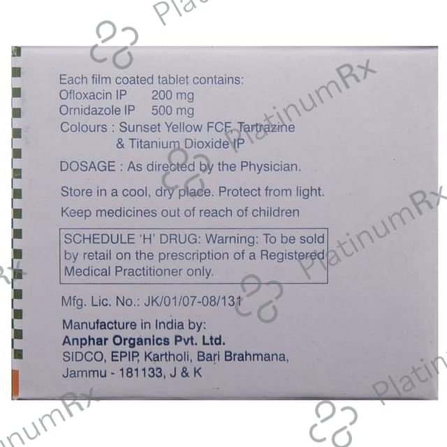 Zanocin OZ 200/500mg Tablet 10s