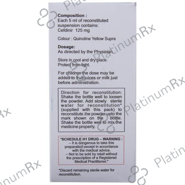 Cefrine 125mg Oral Suspension 30ml