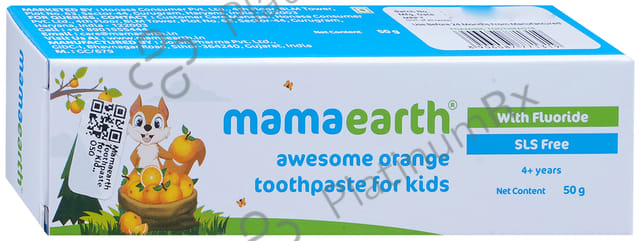 Mamaearth for Kids Awesome Orange 4+ years Toothpaste 50gm