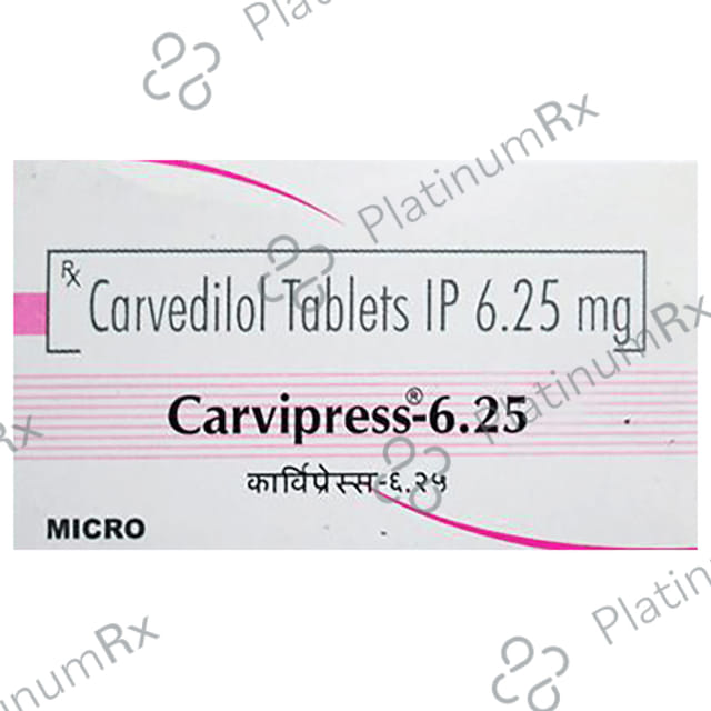 Carvipress 6.25mg Tablet 10s
