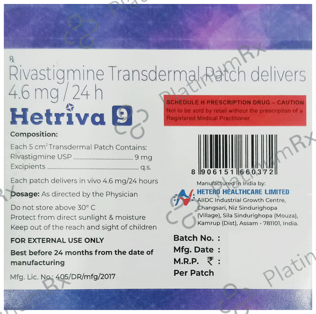 Hetriva 9mg Patch 1s