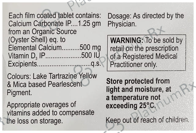 Gemcal D3 500mg/500IU Tablet 15s