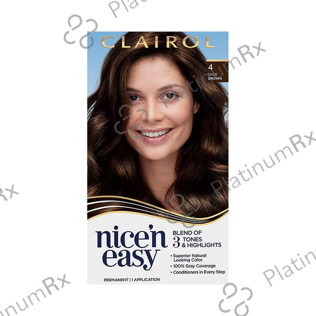Clariol Nice'n Easy Blend of 3 Tones & Highlights 4 Dark Brown Hair Color