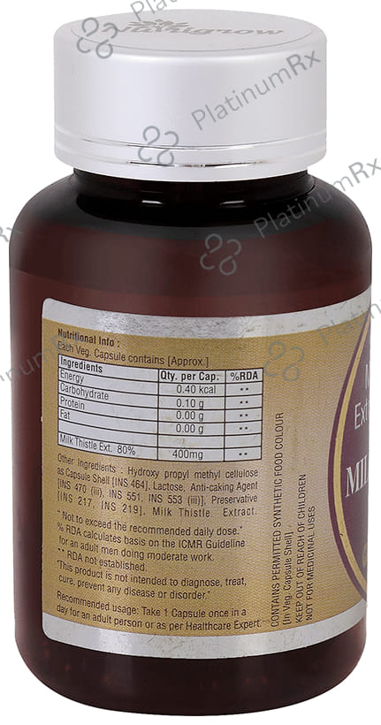 Nutrigrow Milk Thistle Veg Capsule 30 vegicaps