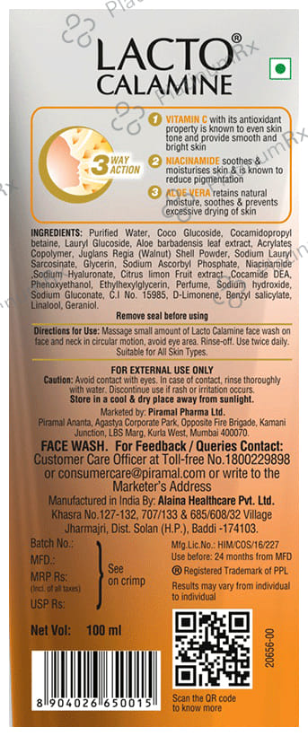 Lacto Calamine Vitamin C Face Wash