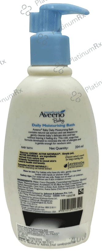 Aveeno Baby Daily Moisturising Bath 354ml