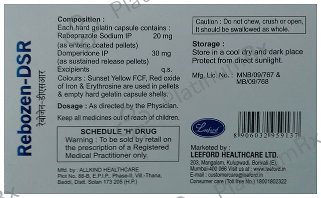 Rebozen DSR 30/20mg Capsule SR 10s