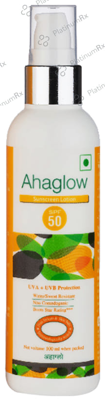 Ahaglow Sunscreen SPF 50 Lotion 100ml