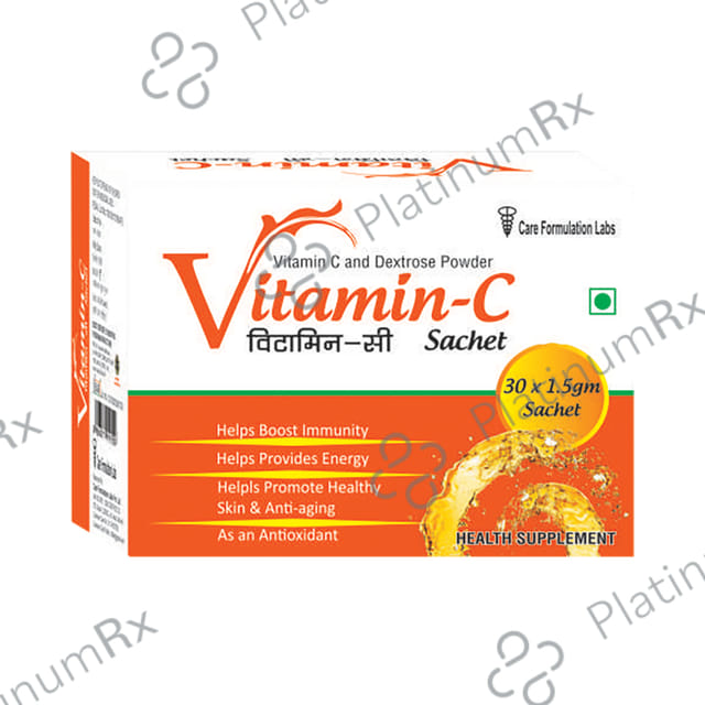 Vitamin-C Sachet with Dextrose for Energy, Immunity, Skin & Antioxidant Support -