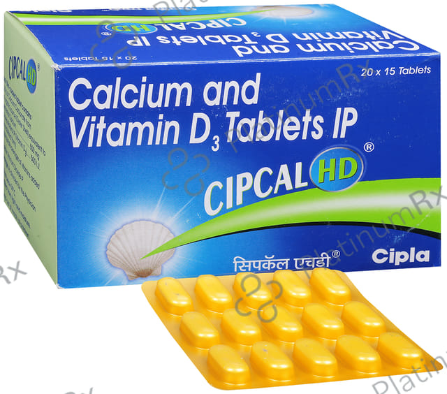 Cipcal HD 500mg/500IU Tablet 15s