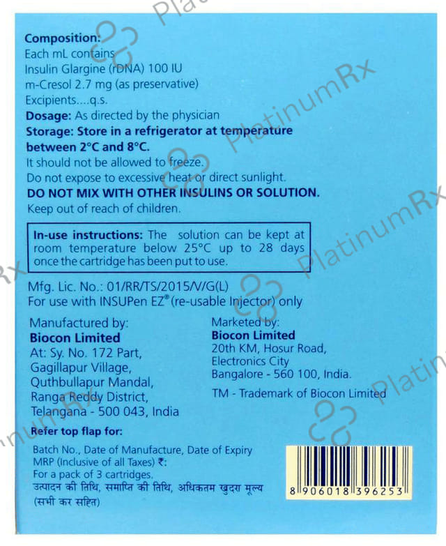 Basalog 100IU/ml (1*3ml Refill Cartridge)