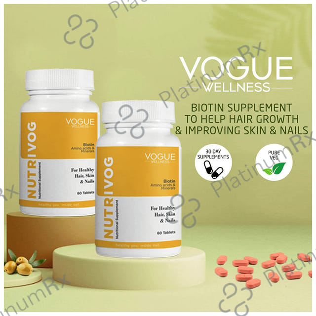 Vogue Wellness Nutrivog Biotin 10000mcg Tablet