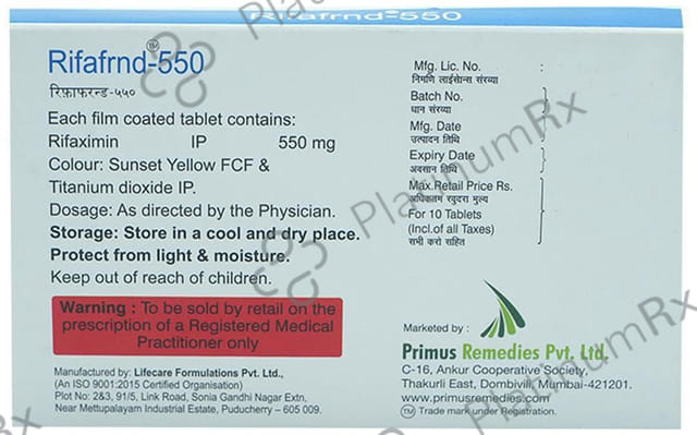 Rifafrnd 550mg Tablet 10s