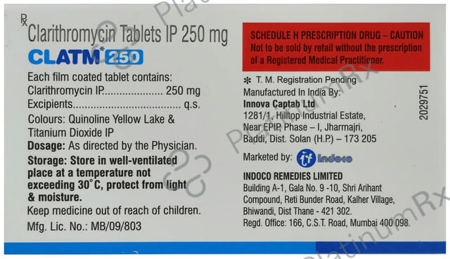 Clatm 250mg Tablet 10s