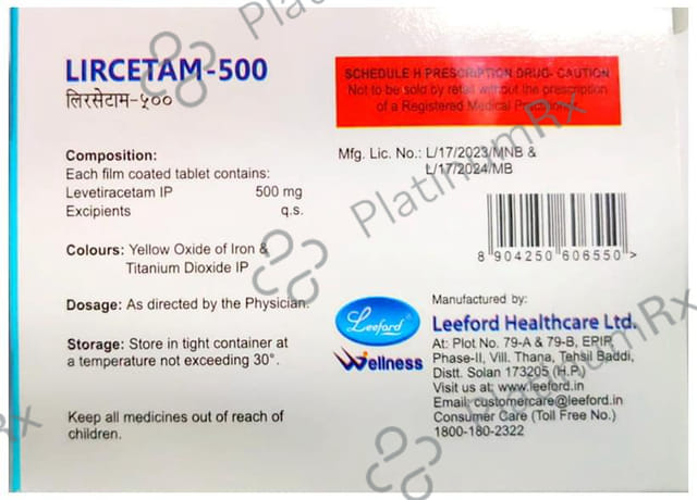Lircetam 500 Tablet