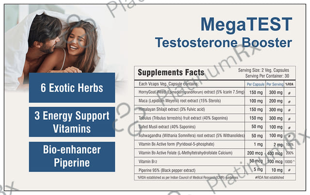 Trexgenics Megatest Testosterone Booster Veg Capsule