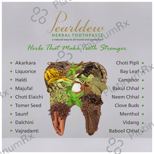Pearldew Herbal Toothpaste (100gm Each) 1 Tube