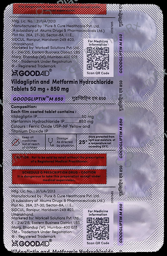 Goodgliptin M 850 Tablet