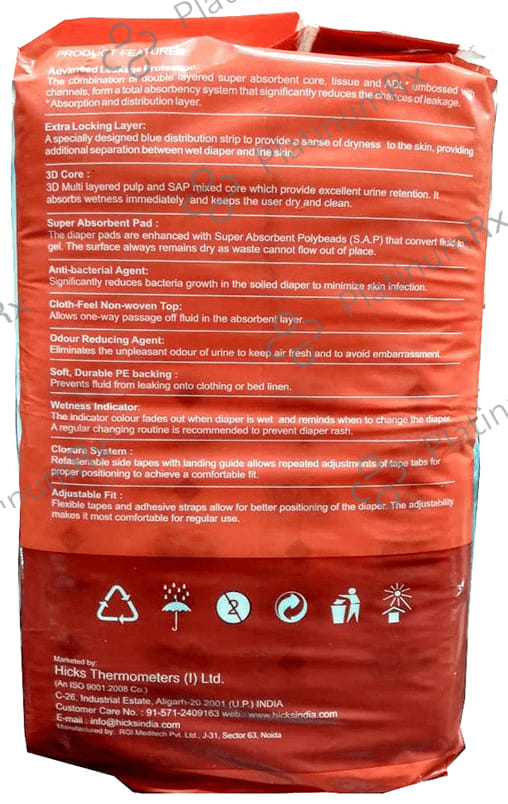 Hicks Grace Adult Diaper Large 10s