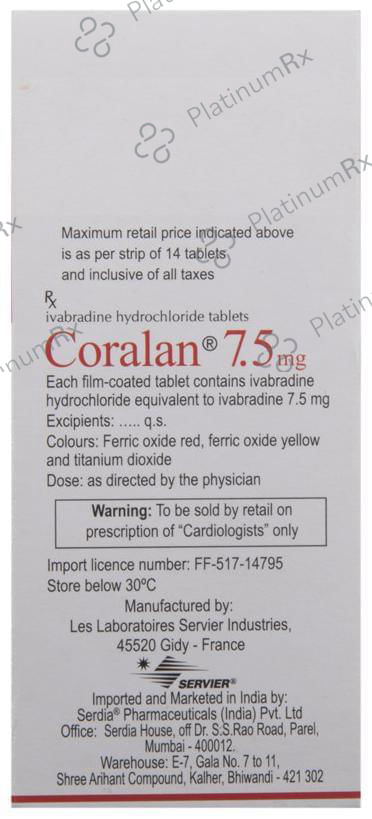 Coralan 7.5mg Tablet 14s
